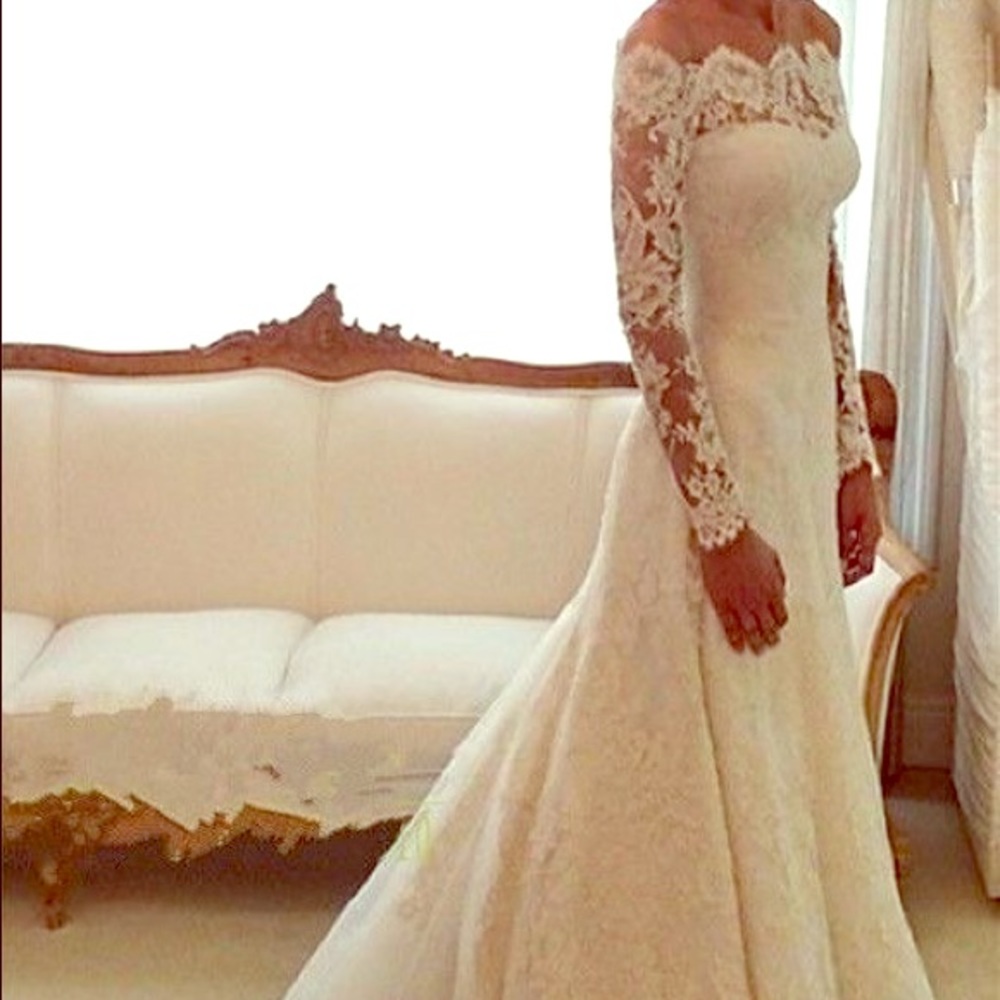 Lace Long Sleeve Wedding Dress Bridal Gown